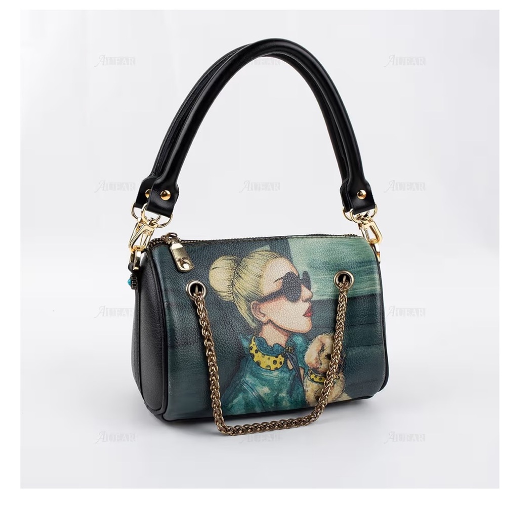 Leather Replacement Handles Purses Straps Black H… - image 6